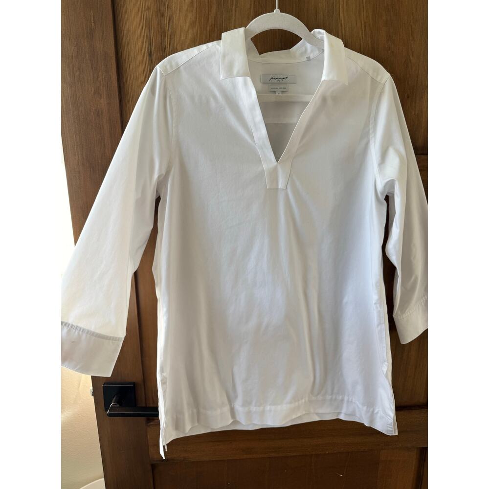 Foxcroft Heritage‎ Non-Iron Women's Blouse Size 14 White (small stain)
